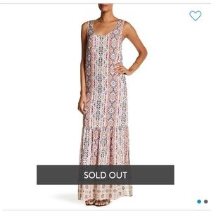 Splendid maxi dress in raspberry sorbet sz M